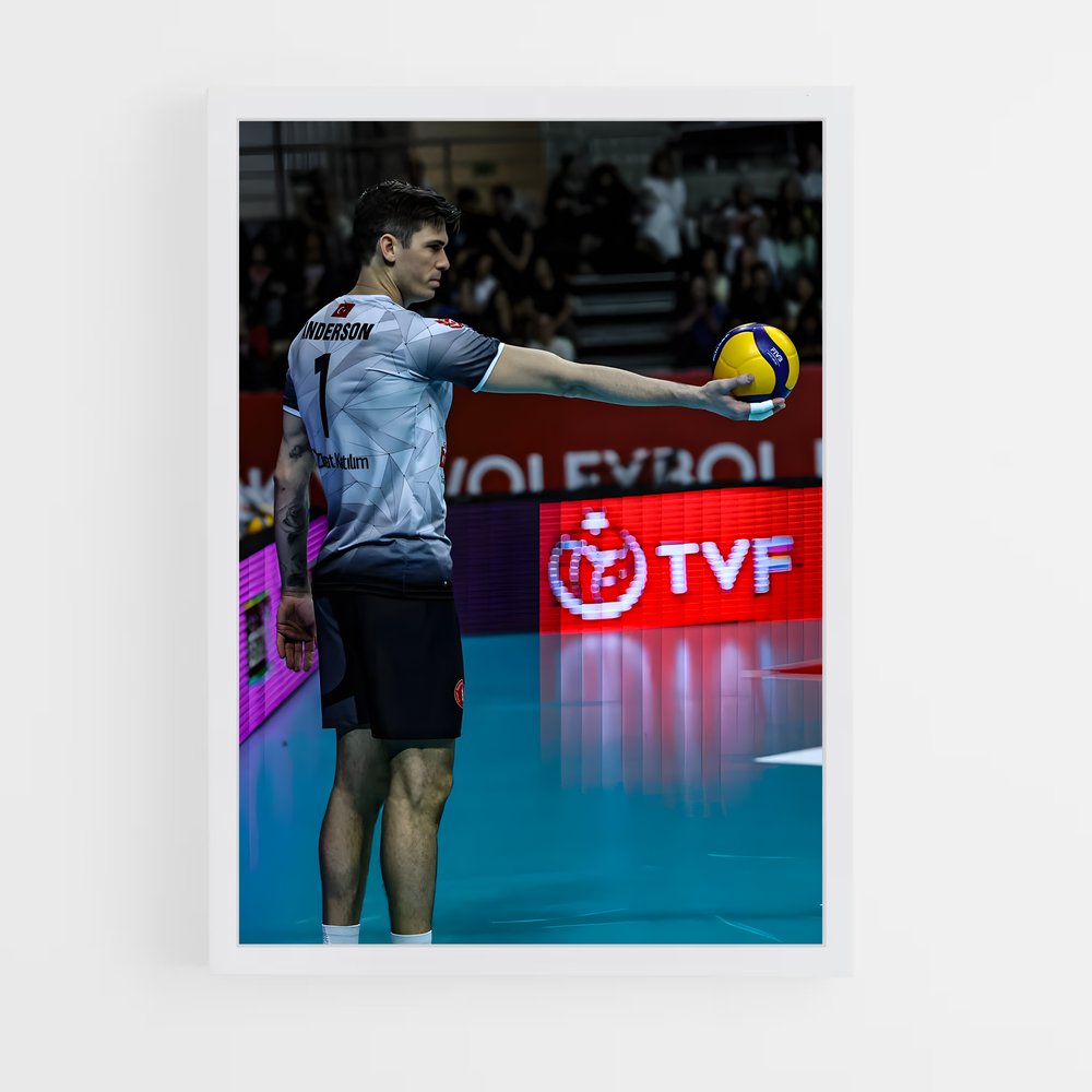 Poster La Magie du Jaune – affiche Volleyball (vue 3)